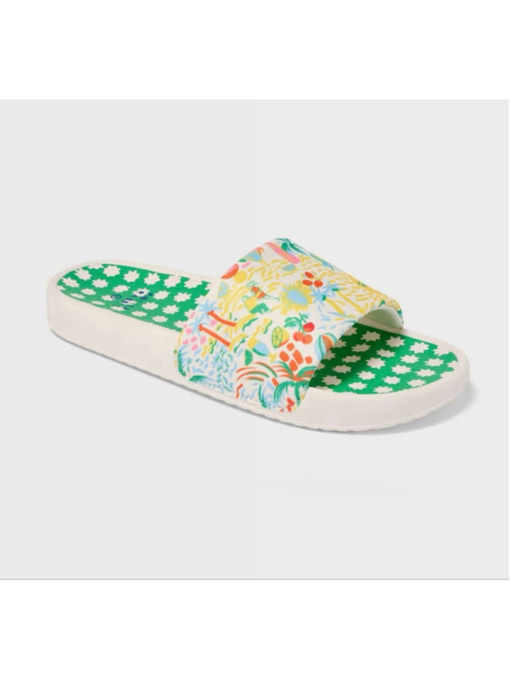 NWT Roller Rabbit x Target Adult Vacation/Star Geo Slide Sandals, Size 5-6 women